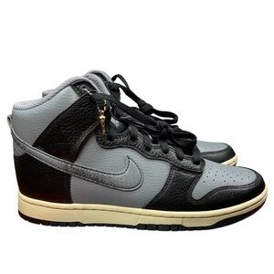 Nike Dunk Hi Retro Prm. Smoke grey/Black. Size 9M.